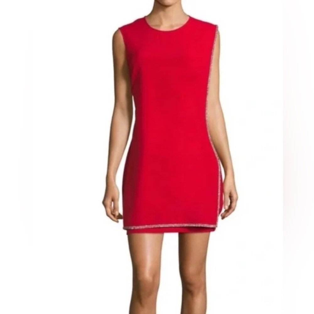 Ted Baker London 'Burford' Double Layer Embellished Dress in Red Size 3 - Picture 2 of 6